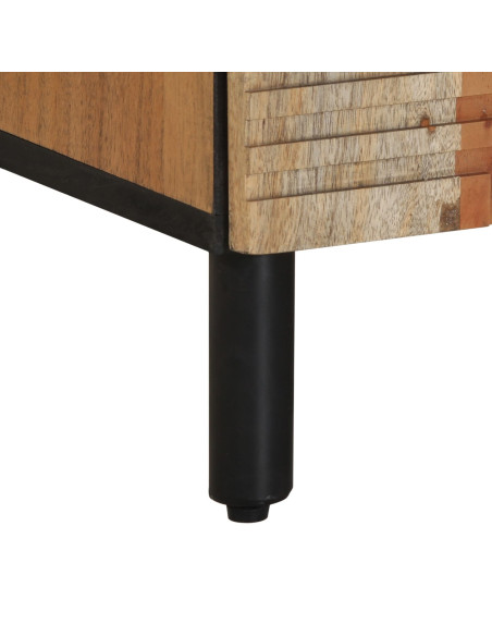 Comodino 50x33x60 cm in Legno Massello di Acacia