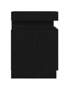 Armadio da Notte Rovere Nero 35 x 39 x 55 cm Legno multistrato 2