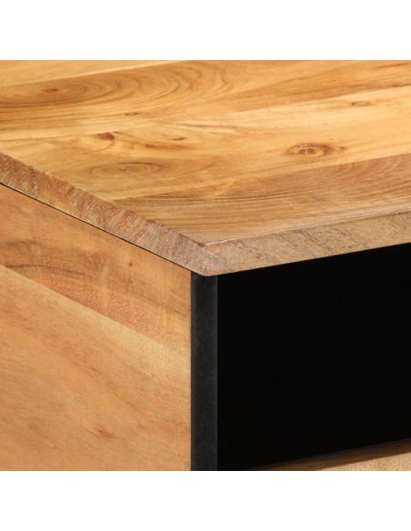 Tavolino da caffè 80x54x40 cm in legno massello di acacia