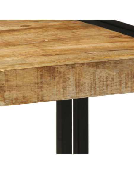 Tavolino da caffè 40x50x38 cm in legno massello grezzo di mango
