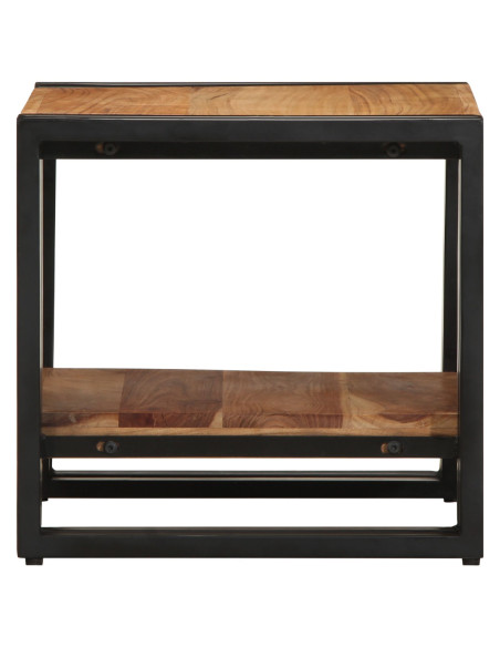 Tavolino da caffè 40x50x38 cm in legno massello di acacia