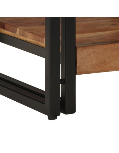 Tavolino da salotto 40 x 40 x 38 cm Legno di Acacia Massello