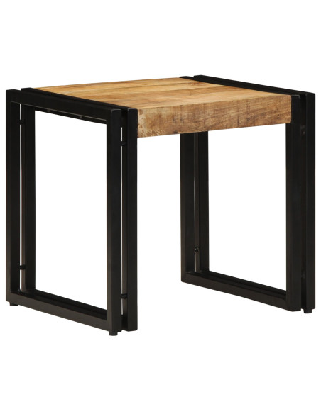 Tavolino da caffè 40x50x38 cm in legno massello grezzo di mango