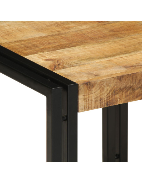 Tavolino da caffè 40x50x38 cm in legno massello grezzo di mango