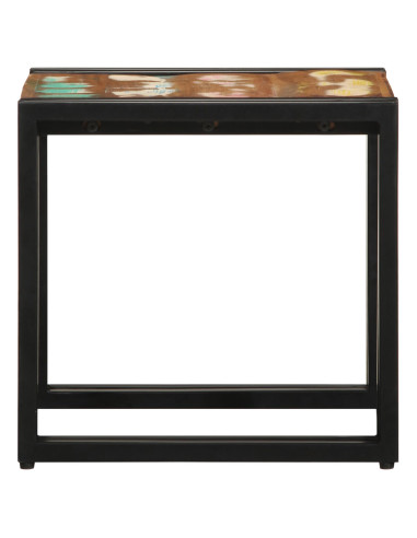 Tavolino da salotto 40 x 40 x 38 cm Legno Recuperato Massello