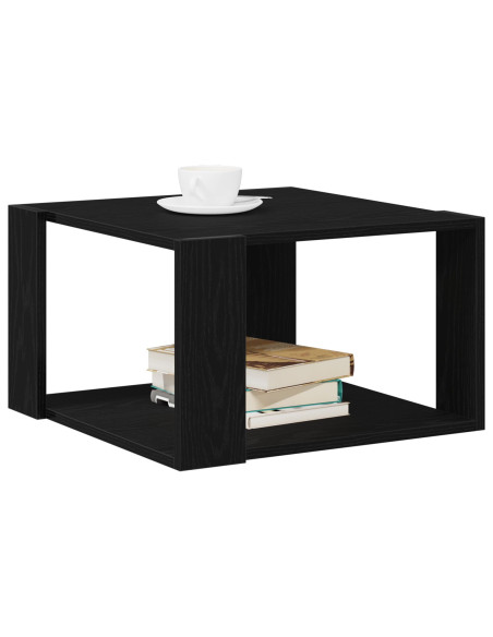 Tavolino da caffè negra in rovere 85x55x31 cm in legno ingegnerizzato