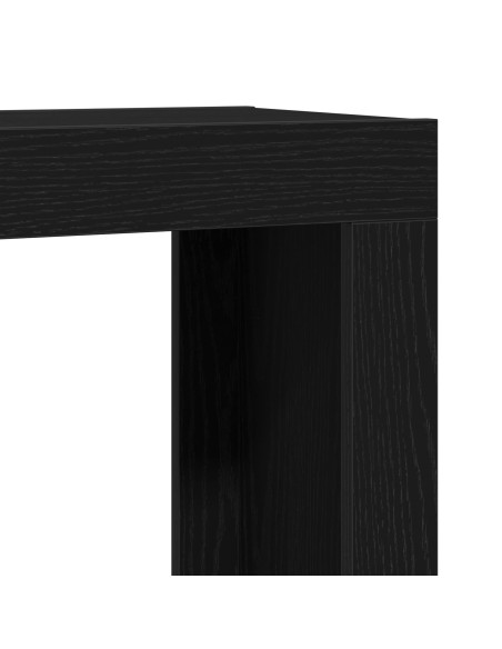 Set di 3 tavolini da caffè impilabili in legno nero