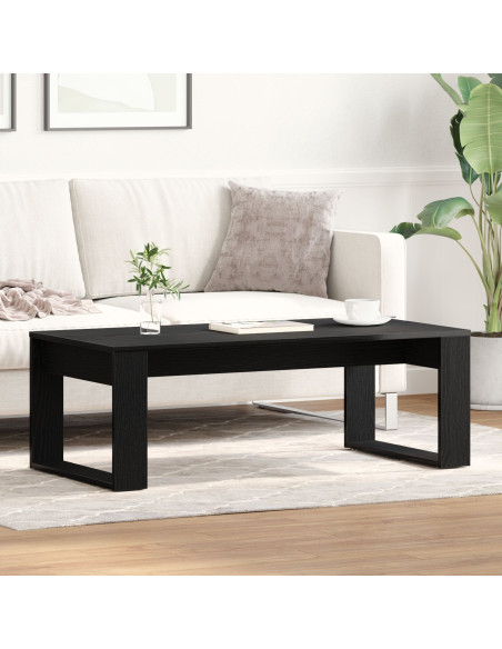Tavolino da caffè in rovere nero 102x50x35 cm in legno ingegnerizzato