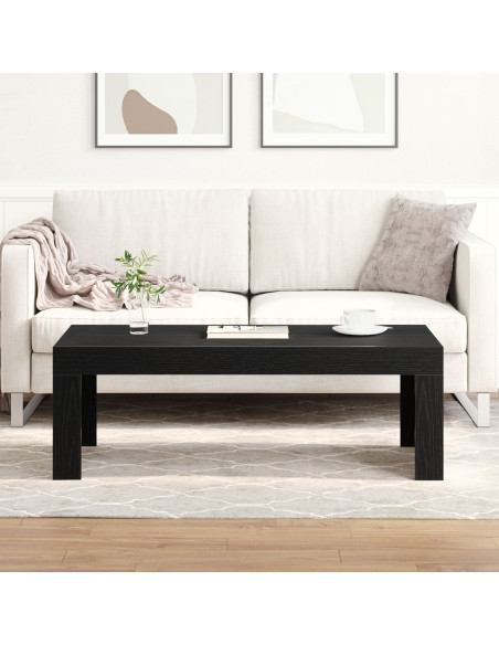 Tavolino da caffè Nero Rovere 102x50x35 cm Legno ingegnerizzato