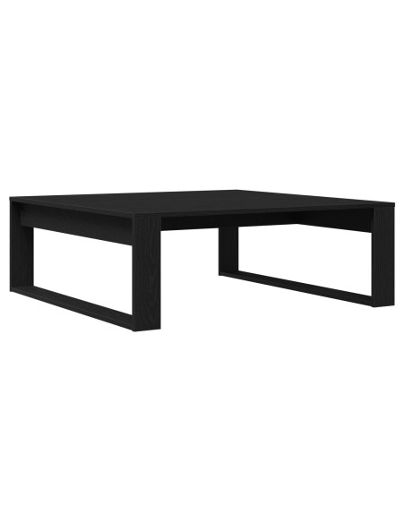 Tavolino da caffè  Nero Rovere 100x100x35 cm in legno ingegnerizzato