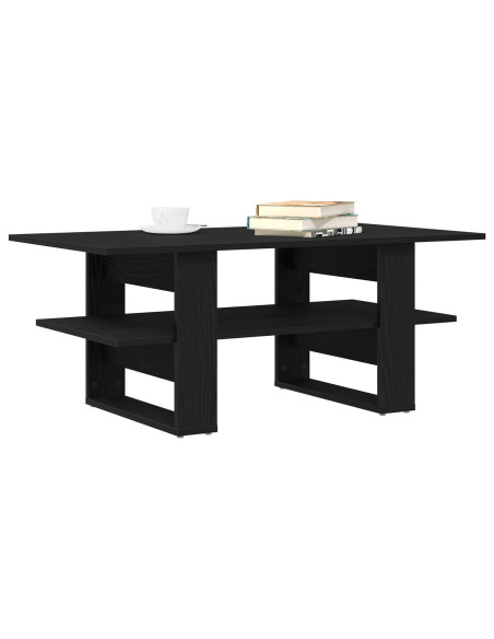 Tavolino da caffè vitaXL Nero Rovere 102x55x42 cm Legno ingegnerizzato