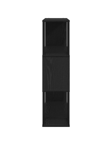 Libreria  Nera in Rovere 100x24x94 cm in Legno Ingegnerizzato