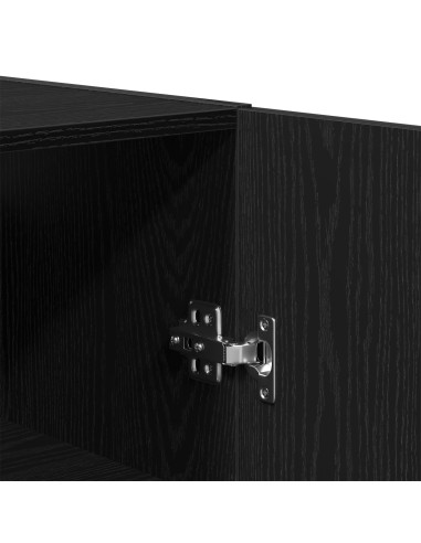 Mobiletto a muro 2 pcs Rovere Nero 69,5 x 34 x 90 cm