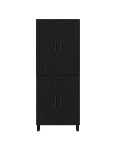 Credenza 2 pcs Rovere nero 69,5 x 34 x 180 cm