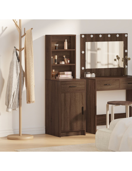 Armadietto Alto Marrone Rovere 40x41x135 cm Legno Ingegnerizzato