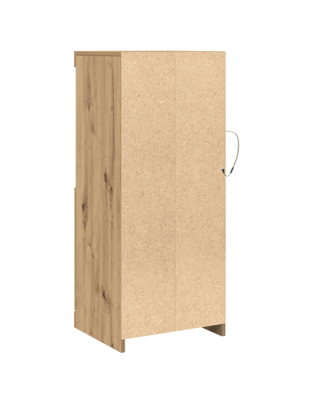 Mobile da salotto con luci LED Rovere Artigianale 41x37x100 cm