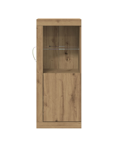 Mobile da salotto con luci LED Rovere Artigianale 41x37x100 cm