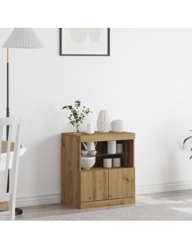 Madia LED Marrone 60,5 x 37 x 67 cm Legno multistrato