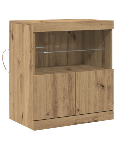 Madia LED Marrone 60,5 x 37 x 67 cm Legno multistrato