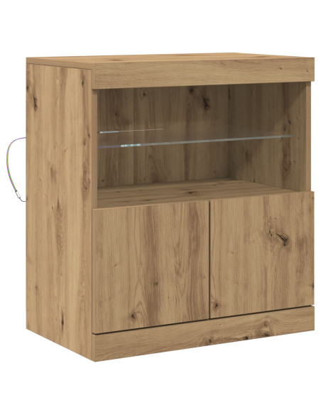 Madia LED Marrone 60,5 x 37 x 67 cm Legno multistrato