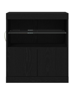 Madia LED Nero 60,5 x 37 x 67 cm Legno multistrato 2