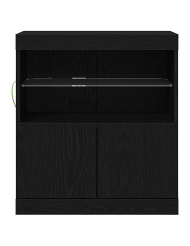 Madia LED Nero 60,5 x 37 x 67 cm Legno multistrato