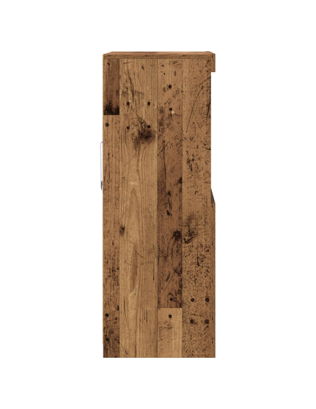 Sideboard con Luci LED Legno Antico 60x37x100 cm