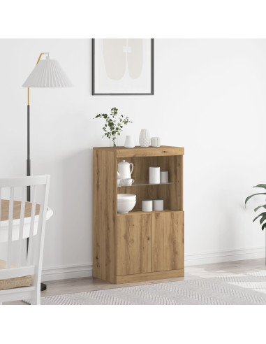 Madia LED Marrone 60 x 37 x 100 cm Legno multistrato