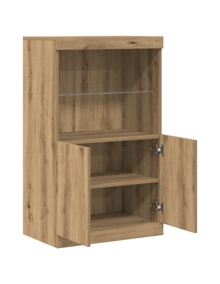 Mobile con luci LED Rovere Artigianale 60x37x100 cm