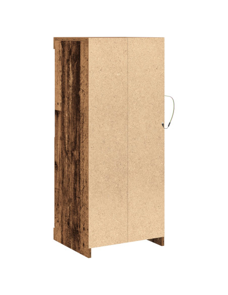 Sideboard  con luci LED Legno Antico 41x37x100 cm