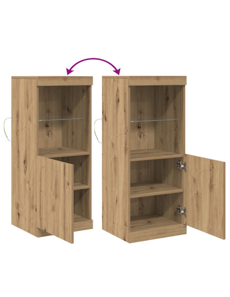 Credenza con luci LED Quercia Artigianale 41x37x100 cm