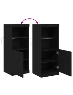 Madia LED Rovere Nero 41 x 37 x 100 cm Legno multistrato 2