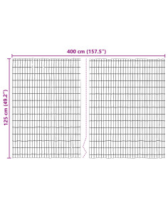 Recinzione in corteccia Marrone 400 x 125cm Corteccia