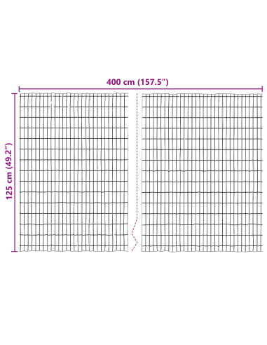 Recinzione in corteccia Marrone 400 x 125cm Corteccia