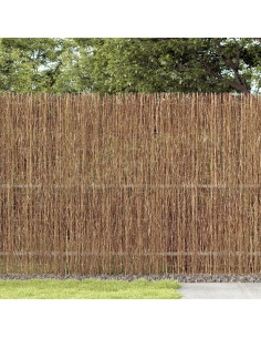 Recinzione in fascine Marrone 600 x 150 cm Ramo di bosco