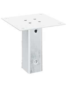 Basi per Pali Quadrate 4 pz Argento 51x51 mm in Acciaio Zincato