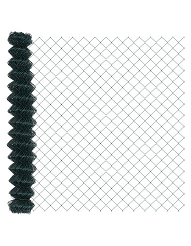 Recinzione con Posto Verde 1,5 x 10 m Acciaio e PVC