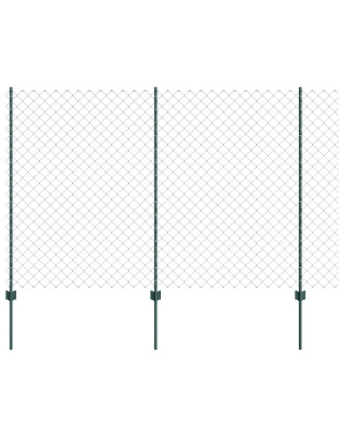 Recinzione con Posto Verde 1,6 x 10 m Acciaio e PVC