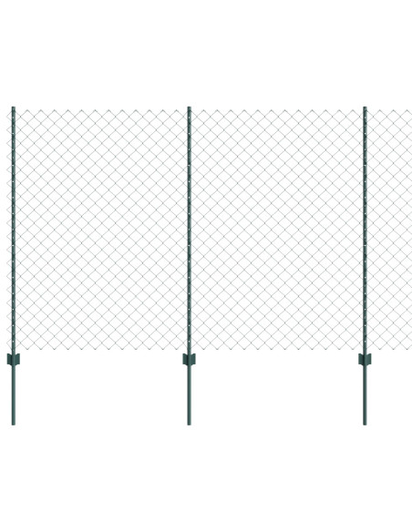 Recinzione con Posto Verde 1,6 x 10 m Acciaio e PVC