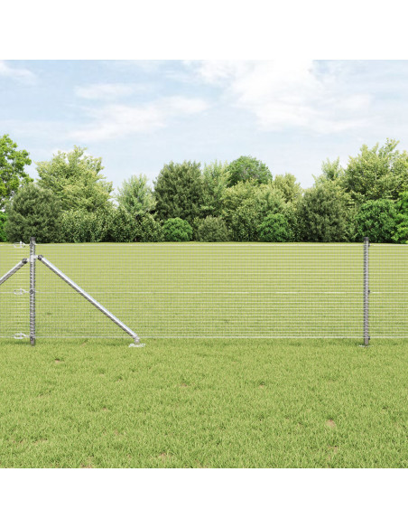 Recinzione Rete Saldati  con 13 Posti a Picco 0.4x25 m Acciaio Zincato
