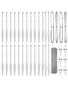 Palo della recinzione Argento 50 x 0,6 m (rete 25 x 25 mm)