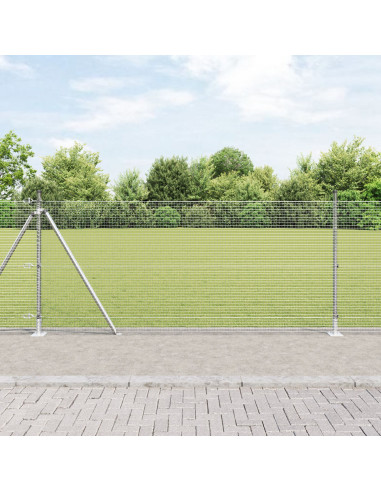 Palo della recinzione Argento 100 x 0,8 m (rete 16 x 16 mm)