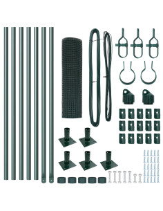 Palo della recinzione Verde 10 x 0,6 m (rete 16 x 16 mm)