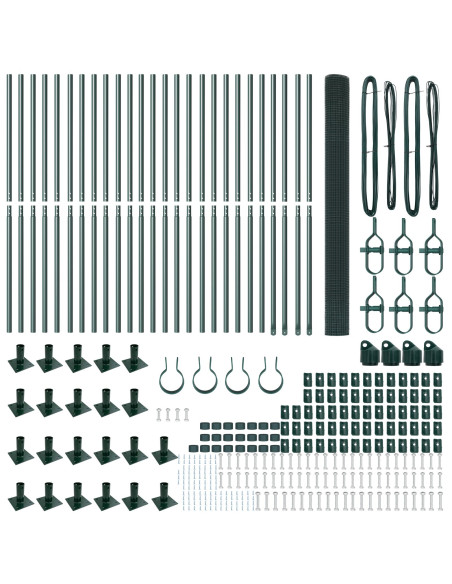 Palo della recinzione Verde 50 x 1,4 m (rete 16 x 16 mm)