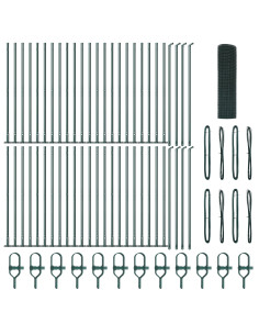 Palo della recinzione Verde 100 x 0,8 m (rete 12 x 12 mm)