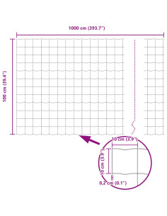 Recinzione con Posto Verde 1 x 10 m Acciaio