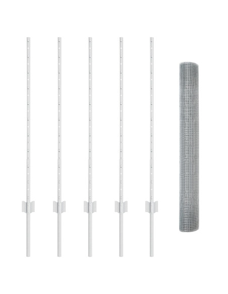 Set di Recinzione in Filo di Rame Set di 2 Acciaio galvanizzato