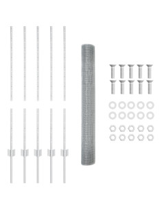 Recinzione con Posto Argento 1 x 10 m Acciaio