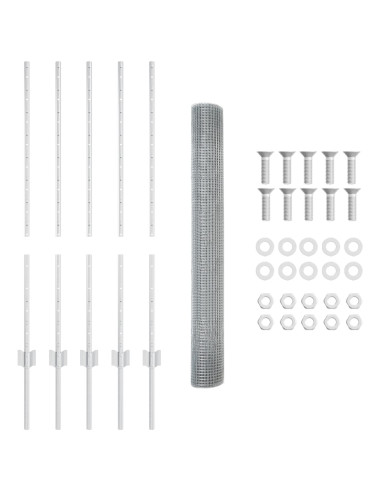 Recinzione con Posto Argento 1 x 10 m Acciaio