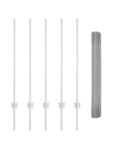 Recinzione con Posto Argento 1 x 10 m Acciaio